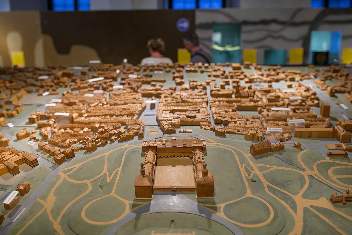 Das gothaer Stadtzentrum als Modell aus Holz