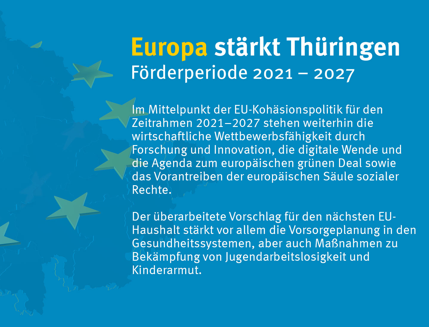Europa stärkt Thüringen - Förderperiode 2021-2027